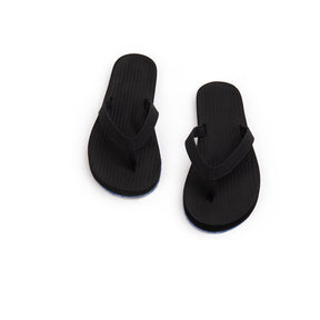 Men’s Flip Flops Sneaker Sole - Black/Indigo Sole