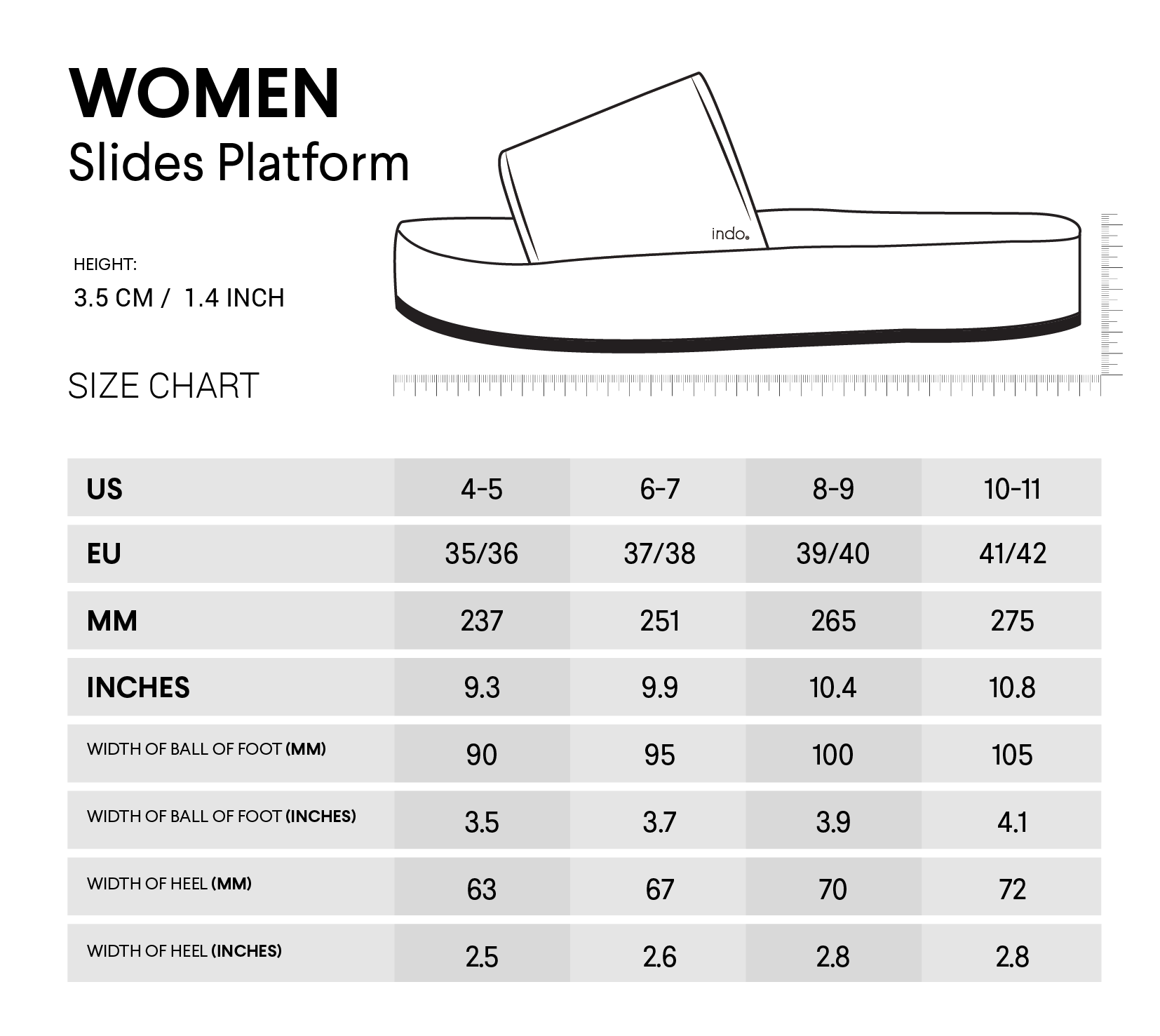 Women’s Slides Platform - Granite