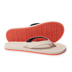 Men’s Flip Flops Sneaker Sole - Orange / Sea Salt-Sea Salt