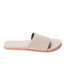 Men’s Slides Sneaker Sole - Sea Salt/Orange Sole