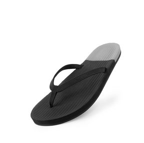 Women’s Flip Flops — Color Block Black / Granite