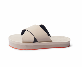 Women’s Sandals Cross Platform Sneaker Sole - Sea Salt/Orange