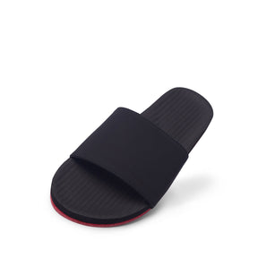 Women’s Slides Sneaker Sole - Black/Red Sole
