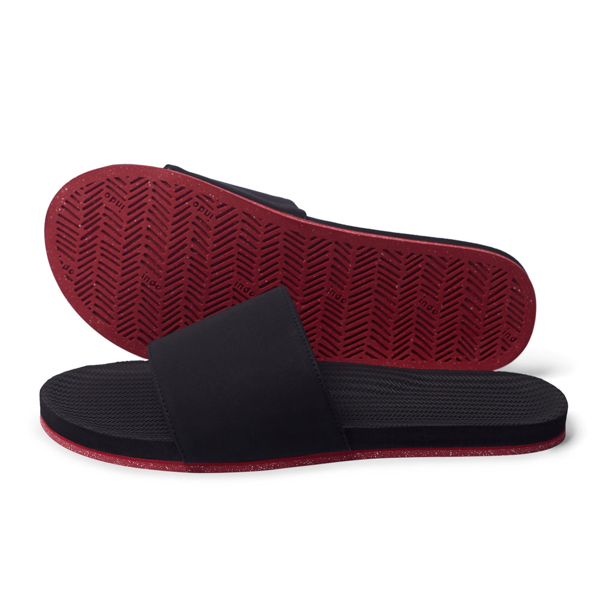 Men’s Slides Sneaker Sole - Black/Red Sole